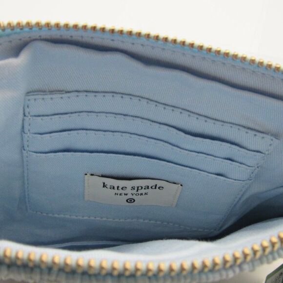 NWT Kate Spade x Target Blue and Green Beaded “Life of the Party” Zip Pouch - Picture 3 of 4